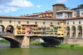 Picturesque view on colorful Ponte Vecchio over Arno River in Florence, Italy Royalty Free Stock Photo