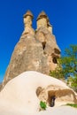 Unique Fairy Chimneys rock formation Cappadocia Turkey Royalty Free Stock Photo