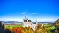 Picturesque view of famous Neuschwanstein Castle in autumn Royalty Free Stock Photo