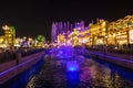 Picturesque night view of Global Village Dubai city UAE