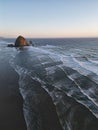 Picturesque view of Haystack Rock in Cannon Beach, Oregon Royalty Free Stock Photo