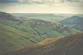 Picturesque view on the hills, Peak District National Park, Derbyshire, England, UK Royalty Free Stock Photo