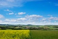 Picturesque view of hilly countryside area