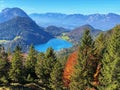 Picturesque view at Hintersteiner lake during Indian summer