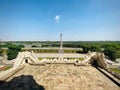 Picturesque view of a historic monument seen from on top of steps