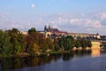 Picturesque view of the historical part of the city Prague in morning Royalty Free Stock Photo