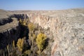 Picturesque view of Ihlara valley at Cappadocia, Turkey. Royalty Free Stock Photo