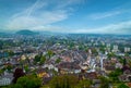 Picturesque view of Lenzburg Town from castle hill, Switzerland Royalty Free Stock Photo