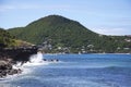 The picturesque view of Lorient Bay at St Barts, French West Indies