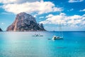 Picturesque view of the mysterious island of Es Vedra