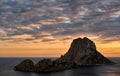 Picturesque view of the mysterious island of Es Vedra at sunset Royalty Free Stock Photo