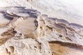 Natural travertine terraces with hot springs in Pamukkale, Turkey