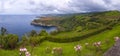 Picturesque view of North coast of Sao Miguel island, Azores, Po Royalty Free Stock Photo