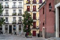 Picturesque view of Nuncio Street in central Madrid Royalty Free Stock Photo