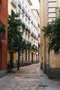 Picturesque view of Nuncio Street incentral Madrid Royalty Free Stock Photo