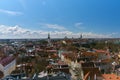 Aerial view over Tallinn historic city center. Royalty Free Stock Photo