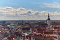 Aerial view over Tallinn historic city center. Royalty Free Stock Photo