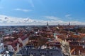 Aerial view over Tallinn historic city center. Royalty Free Stock Photo