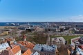 Aerial view over Tallinn historic city center. Royalty Free Stock Photo