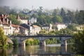 Picturesque view of Perigord town in France