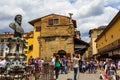 Picturesque Ponte Vecchio street view Florence Italy