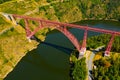 Aerial view of Garabit Viaduct, France Royalty Free Stock Photo