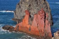 Picturesque view of the rocks of the island of Madeira Royalty Free Stock Photo