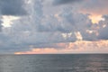 Picturesque view of sky with beautiful clouds over sea Royalty Free Stock Photo