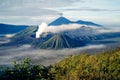 Spectacular smoking volcanos, Bromo and Semeru