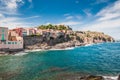 Picturesque view of the streets of Collioure, France