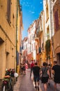 Picturesque view of the streets of Collioure, France