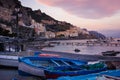 Picturesque view at sunset. Amalfi. Campania. Italy Royalty Free Stock Photo