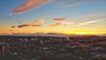 Beautiful sunset on peak of Mount Wellington, Hobart, Tasmania, Australia. Royalty Free Stock Photo