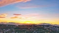 Sunset on peak of Mount Wellington, Hobart, Tasmania, Australia. Royalty Free Stock Photo