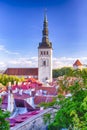 Picturesque View of Tallinn Old Town on Toompea Hill in Estonia Royalty Free Stock Photo