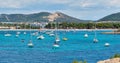 Picturesque view to the coastal town of Santa Ponsa Majorca Island, Spain