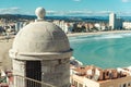 Picturesque view to the Peniscola coastline, Spain Royalty Free Stock Photo