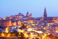 Picturesque view of Toledo in evening Royalty Free Stock Photo