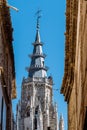 Picturesque view of the tower of the Cathedral of Toledo Royalty Free Stock Photo