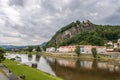 Picturesque view in the town of Decin