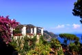 Picturesque view from Villa Rufolo garden in Ravello. Summer Landscape, South Italy, Amalfi coas Royalty Free Stock Photo