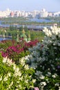 Picturesque spring view of Kyiv city, Ukraine Royalty Free Stock Photo
