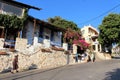 The picturesque village of Ano Platanias in Crete is situated on a hill