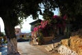 The picturesque village of Ano Platanias in Crete is situated on a hill