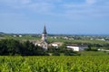 Village of ChÃÂ©nas in the Beaujolais vineyard in the RhÃÂ´ne department in summer Royalty Free Stock Photo