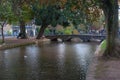 The village of Bourton-on-the-Water in the Cotswolds, UK Royalty Free Stock Photo