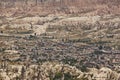 Picturesque village of Goreme and Rose valley. Nevsehir, Turkey Royalty Free Stock Photo