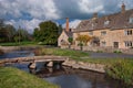 The picturesque village of Lower Slaughter in the Cotswolds Royalty Free Stock Photo