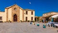 The picturesque village of Marzamemi, in the province of Syracuse, Sicily. Square of Marzamemi, a small fishing village, Siracusa Royalty Free Stock Photo