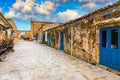 The picturesque village of Marzamemi, in the province of Syracuse, Sicily. Square of Marzamemi, a small fishing village, Siracusa Royalty Free Stock Photo